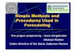 Simple Methods and Procedures Used in Forecasting · PDF fileSimple Methods and Procedures Used in Forecasting ... We utilized Excel regression option for ... backwards in time . Brown's