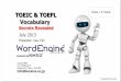 TOEIC & TOEFL Hello, Im Roby! Vocabulary -  · PDF fileStudents study only unknown words V-Check identifies each students known and unknown words