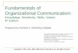 Fundamentals of Organizational Communication - … of Organizational ... Organizational Barriers – Groups who work together over time can become so cohesive they suspend critical