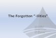 The Forgotten ^Ilities - SEDC Conference 2016 Architecture Notes:making the ilities come true MBSE: LML Top-level Schema • Show that for SEs the it is necessary for us to work All