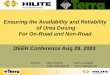 Ensuring the Availability and Reliability of Urea Dosing ... · PDF fileEnsuring the Availability and Reliability of Urea Dosing ... Shell, Aral, Esso (ExxonMobil), BP, ... move to