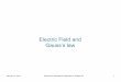 Electric Fields and Electric Field and Gauss’s Law …schwier/courses/2014SpringPhy184/...January 21, 2014 Physics for Scientists & Engineers 2, Chapter 22 11 Planar Symmetry, Non-Conductor