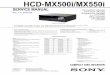 HCD-MX500i/MX550i - University of Minnesota Duluth · PDF fileSERVICE MANUAL Sony Corporation ... Published by Sony Techno Create Corporation HCD-MX500i/MX550i SPECIFICATIONS COMPACT