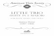 Little Trio (Suite in E Major) for Flute, Violin, and Viola . Little Trio for Flute, Violin, and Viola is the second of two works that Quincy Porter completed in October 1928, shortly