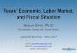 Texas’ Economic, Labor Market, Economic, Labor Market, and Fiscal Situation Vance ... Job Creation Except Houston: 2014 to 2016 Source: ... 2011 passed a budget below pop+inf but