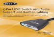 2-Port KVM Switch with Audio Support and Built-In Cablingcache- · PDF fileSpecifications ... The Belkin 2-Port KVM Switch with Audio Support and Built-In ... There is no mouse or