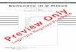 A DIVISION OF Concerto in D Minor - Alfred Music · PDF fileA DIVISION OF INSTRUMENTATION ... Viola 5 1st Cello 5 2nd Cello 3 String Bass 5 Piano ... Grade Level: 3 Concerto in D Minor