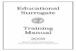Educational Surrogate - TN.gov · PDF fileEducational Surrogate Training Manual ... Assignment of Surrogate Parent ... • understand that individuals with disabilities have the right