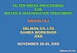 Filter Media & Filtration Process Media... · vertical type pressure filter (dual media) sand gravel packing layers ... filter media/filtration process ... end of presentation gentlemen