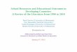 School Resources and Educational Outcomes in Developing Countries · PDF file · 2016-07-31School Resources and Educational Outcomes in Developing Countries: ... January 27, 2012