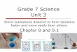 Grade 7 Science Chapter 8 and 9.1 Some substances …lushmanscience.weebly.com/uploads/2/3/5/3/23534300/... · Grade 7 Science Unit 3 Some substances dissolve to form solutions faster