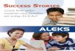 SUCCESS STORIES - ALEKS SUCCESS STORIES Christine L. - Student Irvine, CA Scenario: Uses ALEKS as personal tutorTime Spent in ALEKS: 45 minutes a day, 6 days a weekALEKS Course Product: