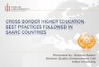 CROSS BORDER HIGHER EDUCATION. BEST ... BORDER HIGHER EDUCATION. BEST PRACTICES FOLLOWED IN SAARC COUNTRIES Presented by: Sheema Haider Director Quality Enhancement Cell Indus UniversityCROSS