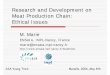 Research and Development on Meat Production Chain: Ethical ... · PDF fileResearch and Development on Meat Production Chain: Ethical Issues M. Marie ENSAIA, ... Product Processing