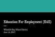 Education For Employment (E4E) - wfbschools.com and ACP board... · Education For Employment (E4E) ... With the integration of Naviance into the core curriculum of the college and
