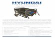 Hyundai HY12000LE-3 - Generator Warehouse · PDF fileHyundai HY12000LE-3 The Hyundai HY12000LE-3 is the largest petrol powered 3-phase generator available in the Hyundai Range. Powered