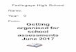 Name: Year: 9 Form: Getting organised for school ... · PDF fileGetting organised for school assessments June 2017. ... Substitution ... Present tense—to be able to write about a
