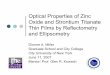 Optical Properties of Zinc Oxide and Strontium Titanate ... Properties of Zinc Oxide....pdf · Optical Properties of Zinc Oxide and Strontium Titanate Thin Films by Reflectometry