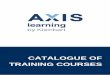 CATALOGUE OF TRAINING COURSES - axis.eu · PDF fileMoney Market Instruments ..... 16 Securities Clearing and Settlement