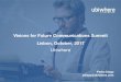 Lisbon, October, 2017 Visions for Future Communications · PDF fileVisions for Future Communications Summit Lisbon, October, 2017 Ubiwhere. Focus Areas. ... Network 4G & 5G (Small