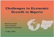 Challenges to Economic Growth in Nigeria · PDF fileChallenges to Economic Growth in Nigeria Michael Amati Jose Ardavin Jeanette Fershtman ... and Local Investors Foreign and Local