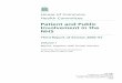 Patient and Public Involvement in the NHS · PDF filePatient and Public Involvement in the ... Patient and public involvement at a national level 84 ... able to take into account the