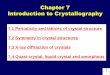 Chapter 7 Introduction to Crystallography - Xiamen …pcss.xmu.edu.cn/old/users/xlu/group/courses/... · Chapter 7 Introduction to Crystallography 7.1 Periodicity and lattices of