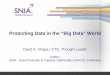 Protecting Data in the “Big Data” World - snia. · PDF fileProtecting Data in the “Big Data” World David A. Chapa / CTO, Thought Leader Author: SNIA - Data Protection & Capacity