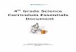 4th Grade Science Curriculum Essentials Document Elementary CEDS... · 4th Grade Science Curriculum Essentials Document ... interdependence between and among living and nonliving