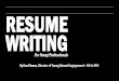 RESUME WRITING - Syracuse Universitynyc.syr.edu/_assets/pdf/Resume_Writing_Tips.pdf · RESUME WRITING For Young ... Organized sales manager with 10 years of experience within the