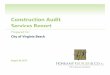 Construction Audit Services Report - Virginia Beach, · PDF file · 2016-01-07Conducted interviews with Public Works and Public Utility Project Managers. ... CONSTRUCTION AUDIT SERVICES
