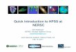 Quick Introduction to HPSS at NERSC · PDF fileQuick Introduction to HPSS at NERSC ... authentication method ... HTAR Create complete for /home/n/nickb/ . 2,621,442,560 bytes