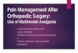 Pain Management After Orthopedic  · PDF filePain Management After Orthopedic Surgery: ... weight gain, difficulty concentrating ... No recent opioid use