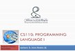 CS110: PROGRAMMING LANGUAGE I - … consist of fixed text and format specifiers. Fixed text is output as it would be by print or println. Each format specifier is a placeholder for