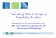 Evaluating Risk in Property Feasibility Studies for NPV computation Year is the time interval t1…tn is the length of study tn+1 is the extra year NPV = (disc rate, CF2…CFn) + CF1