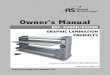 Owner's Manual - · PDF fileOwner's Manual GRAPHIC LAMINATION PRODUCTS Please read and retain these instructions. To register your product, ... · Please Adjust the wheel to Change