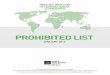 PROHIBITED LIST - abpfarssport.ir official text of the Prohibited List shall be maintained by WADA and shall be published in ... (dimethylpentylamine]; Methylphenidate; Nikethamide;