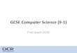 GCSE Computer Science (9-1) - Staffordshire University Computer Science OCR.pdf · should form the base of a reasonable LOR answer. ... Computer Science in schools and universities