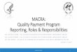 MACRA: Quality Payment Program Reporting, Roles ... · PDF fileReview the final rule with comments, addressing framework paths: Merit Based Incentive Payment Systems ... billing rights