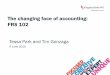 The changing face of accounting: FRS 102 - Kingston Smith · PDF fileThe changing face of accounting: FRS 102 ... –Take account of all differences at date of transition ... –Restate