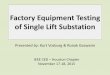 Factory Equipment Testing of Single Lift Substationsites.ieee.org/houston/files/2016/01/2015-11-17-Factory...•MV/LV Switchgear •MV/LV MCC •UPS Systems •Battery Chargers •SS