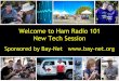 Welcome to Ham Radio 101 New Tech Session - Bay-Net -Net  net.org WW6BAY Welcome to Ham Radio 101 New Tech Session Sponsored by Bay-Net