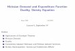 Hicksian Demand and Expenditure Function Duality, Slutsky ...luca/ECON2100/lecture_06.pdf · quantity demanded of that good cannot increase. Take two price vectors p and q, and de–ne