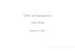 STAT 111 Recitation 8stat.wharton.upenn.edu/~linjunz/rec8.pdf · ˜ linjunz/ ... Con dence intervals A general formula. ... 3. Con dence intervals