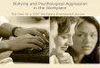 Bullying and Psychological Aggression in the Workplace€¦ · Bullying and Psychological Aggression in the Workplace The Case for a 2007 Workplace Environment Survey