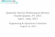 Quarterly Service Performance Review Fourth … Service Performance Review Fourth Quarter, FY 2015 April - June, 2015 Engineering & Operations Committee August 13, 2015 1 FY15 Fourth