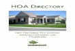 HOA Directory - Title Advantage Directory 8.1.15.pdf · HOA Directory First Centennial Title Company 775.689.8510 . ... ** CHECK FOR SUB ASSOCIATIONS** (775) 852-2224 (775) 852-4901