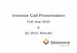 Investor Call Presentation - Diamond Bankdiamondbank.com/images/banners/linkcreation/IR/2013... · The recent rebasing of the GDP ... Togo and the United Kingdom. ... ATMs/POS 689