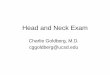 Head and Neck Exam - University of California, San Diegomeded.ucsd.edu/clinicalmed/pe_headneckexam.pdf · Head and Neck Exam Charlie Goldberg, M.D. cggoldberg@ucsd.edu . Observation
