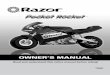 Owner’s Manual - Electric Scooter Parts · Owner’s Manual read and understand ... Do not activate the speed control on the hand grip unless you are on the electric motorbike and